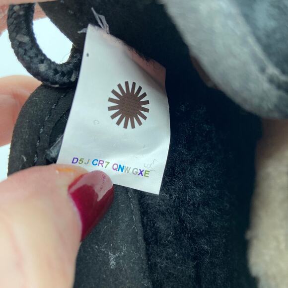 UGG Greda Duck Boots Leather Upper Wool Blend Waterproof Black Size 5.5M - Picture 12 of 12